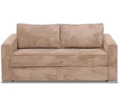 Sofá cama de 3 plazas de apertura rápida de pana color topo - 140 cm - colchón de 18 cm loreto