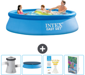 Paquete de piscina - intex - alrededor - 305x305x76 cm + accesorios cb113