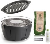 Instagrill advanced barbacoa de sobremesa portátil sin humo con parrilla de hierro fundido - negro antracita