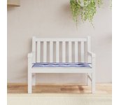Cojín para banco de jardín rayas azules y blancas 100x50x4cm vidaxl