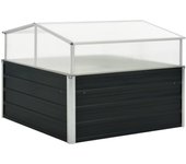 Vidaxl invernadero de acero galvanizado gris antracita 100x100x77 cm