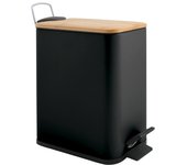 Cubo de basura enrik con pedal negro spirella