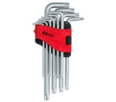 Kstools juego de llaves hexagonales con perforación larga t8 a t50 - 10 piezas - 151.4820