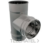 Te 90º sin tapa 200 simple pared 4022172 ros