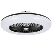 Ventilador de techo sin aspas noaton 11055b callisto negro / 58cm / con luz led y mando