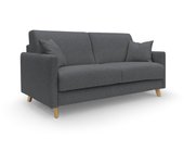 Edgar sofá cama convertible en tela felis impermeable 180 cm (mat. 140x197) antracita