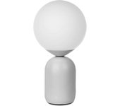 Tienda eurasia – lámpara de mesa bola, cerámica, 15x15x28,5cm, máx 40w 220v-240v, gris