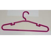 Com-fort house | perchas de plástico | color fucsia |perchas con muescas para tirantes | pack de 50 unidades | perchas de plástico estándar de 42 cm