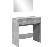 Tocador | mesa tocador | tocador de maquillaje con espejo color gris sonoma 80x39x80 cm cfw64872