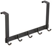 Ganchos para alféizar de puerta con 5 ganchos, perchero colgante de aleación de aluminio, gancho para toalla de baño con marco seco sin orificio de