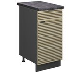 Vicco mueble bajo de cocina fame-line, panel de roble, 40 cm , et antracita
