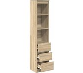 Aparador alto | aparador de comedor | armario de cocina roble sonoma 37,5x35x180 cm madera de ingeniería cfw81603