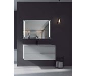 Espejo de baño led cuadrado - de medida 60 x 80 cm - luz frontal con doble tira de led con irc >80 – modelo finlandia