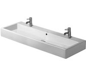 Lavabo duravit vero, 1200x470mm con rebosadero, 2 agujeros para grifo, 0454120024, color: blanco