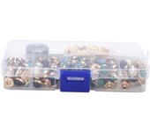 Juego de materiales para hacer remaches de colores para hacer tú mismo productos de cuero zapatos sombreros ropa accesorios de resina 10 mm