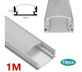 10x1m led perfil de aluminio led tira tira interior alu rail modelos, forma de u