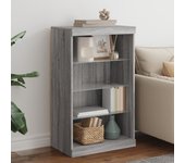 Aparador | aparador de comedor | armario de cocina con luces led gris sonoma 60,5x37x100 cm cfw86170