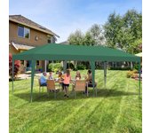Carpa de recepción emergente, cenador de jardín, 3 x 6 m, verde, plegable, para jardín al aire libre y camping.