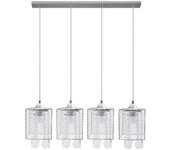 Lámpara de suspensión gracja, metal, plata, epikasa