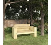 Banco de jardín de madera de pino impregnada 139 cm