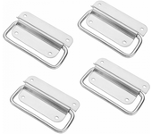 Manijas plegables de acero inoxidable, manijas plegables para cajas de herramientas, para cajas de herramientas y trampillas (4 piezas)