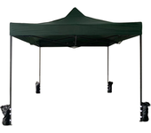 Rebecca mobili gazebo carpa plegable verde con pesos metal poliester 3x3