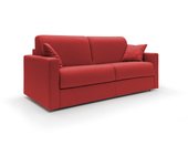 Chris sofá cama convertible en tejido impermeable 186 cm (mat. 140x197) rojo