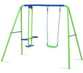 Columpio balancín infantil para jardín + 3 años juego para niños de metal outdoor toys 220x140x182 cm carga hasta 45 kg