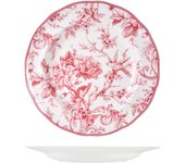 Plato redondo de porcelana h&h kensington, diseño rosa ø 32,5cm