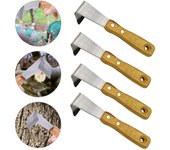 Raspador de corteza de jardinería manual, herramienta de raspado de árboles multifuncional forjado, 4 uds.