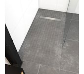 Plato ducha 90x160cm recortable a medida con canal para ducha italiana - rainy linear 160