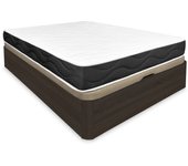 Duérmete online pack canapé abatible drago wengué 135x190 cm +colchón viscoblack-viscoelástico, (envio y montaje incluido)