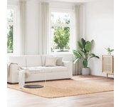 Alfombra de pelo largo beige navarra 240x240 cm poliéster