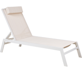 Beliani tumbona reclinable de aluminio beige catania ii