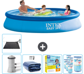 Paquete de piscina - intex - alrededor - 366x366x76 cm + accesorios cb25