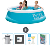 Paquete de piscina - intex - alrededor - 183x183x51 cm + accesorios cb131