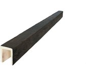 Viga imitación madera 15cm de ancho x 18cm de alto x 3m de largo color ébano decorativa de poliuretano vu0005-e