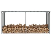 Caseta de almacenamiento de madera acero galvanizado 330x92x153 cm gris