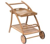 Hespéride - carrito de servicio 2 niveles tiwi acacia - 2 ruedas