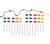 Maison exclusive - presas de escalada con cuerda 25 piezas multicolor