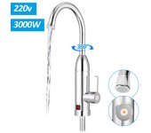 Grifo con calentador de agua eléctrico instantáneo, grifo con calefacción de temperatura led de 220v y 3000w para cocina y baño