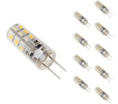 Bombilla led g4 2w 12v smd2835 24led 360° (pack de 10) - blanco frío 6000k - 8000k - silamp