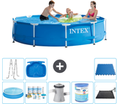 Paquete de piscina - intex - alrededor - 305x305x76 cm + accesorios a1521