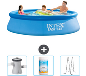 Paquete de piscina - intex - alrededor - 305x305x76 cm + accesorios cb84