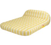 Flamingueo tumbona doble hinchable flotador piscina pvc amarilla