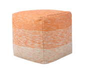 Beliani puf hirri algodón naranja 40 cm 40 cm 40 cm