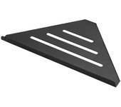 Estante de ducha de esquina negro de 30,5x19,4 cm, sin perforación, estante de champú y jabón de baño de acero inoxidable 304