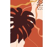 Papel pintado panorámico - hoja boho