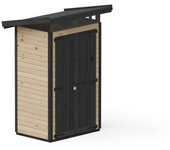 Upyard caseta de jardín strongbox s - robusta cobertizo exterior de madera, 127x87 cm, marrón