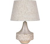 Lámpara de mesa 30*44 redondo conchas champagne tulipa beige beyonce